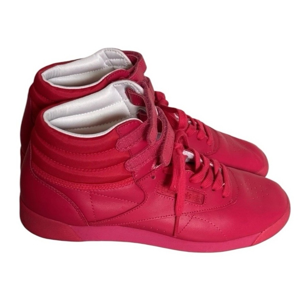 Reebok Classic Freestyle Hi Top Sneakers Retro Women's Size 8 Hot Pink
